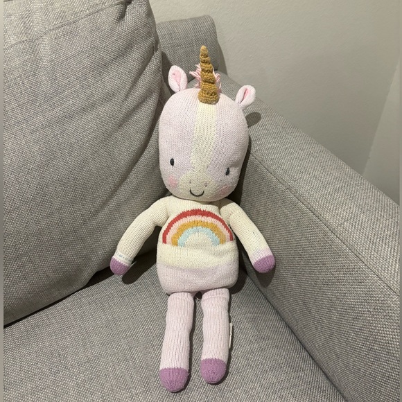 cuddle + kind Other - cuddle + kind Zoe The Unicorn Regular 20" Hand-Knit Doll made in Peru